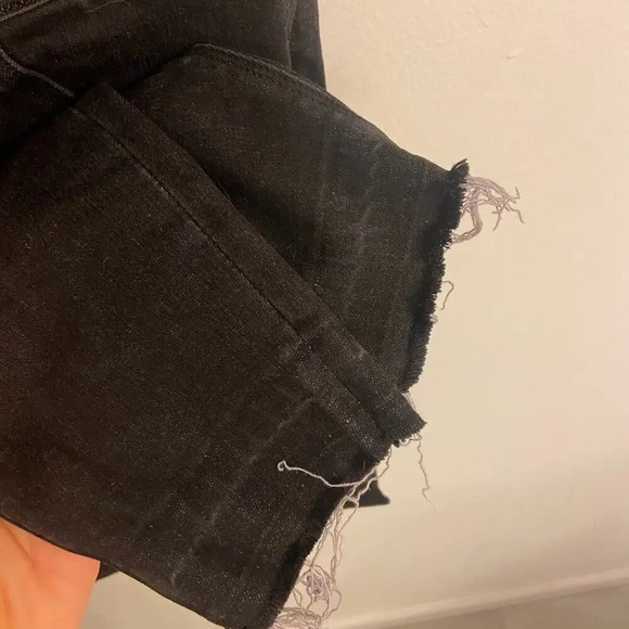 Spanx Vintage Distressed Ankle Skinny Jeans Black Size Medium - Picture 7 of 10